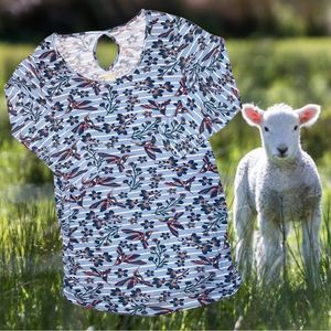Belly glo Maternity 3/4 sleeve soft runched sides tee shirt